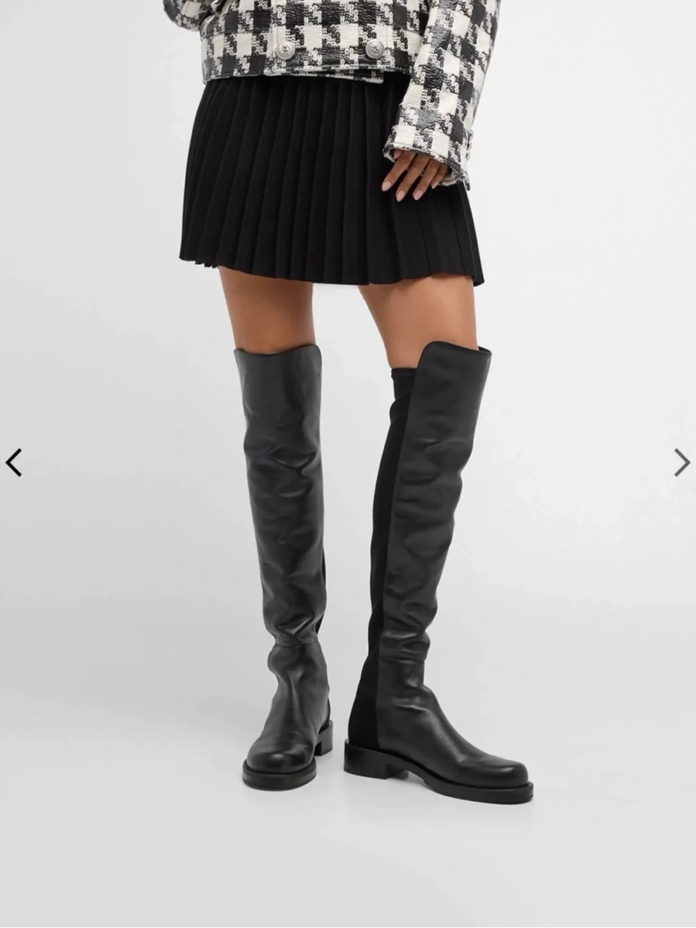 Stuart Weitzman 50/50 black Leather Over-the-Knee Boot, Size 7, GUC